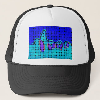 French Blue Abstract with Woven Texture Trucker Hat