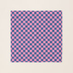 French Blue and Pink Checkerboard Jockey Silks Scarf<br><div class="desc">An elegant french blue and pink checkerboard scarf or wrap to complement your derby day outfit for a stylish day at the races or a horse racing derby party. This pink and french blue checkered print is inspired by classic jockey silks. You can customize the colors in the design tool...</div>