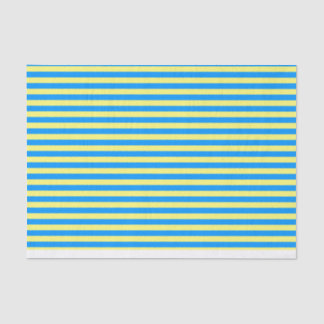 French Blue and Yellow Stripes Tissue Paper