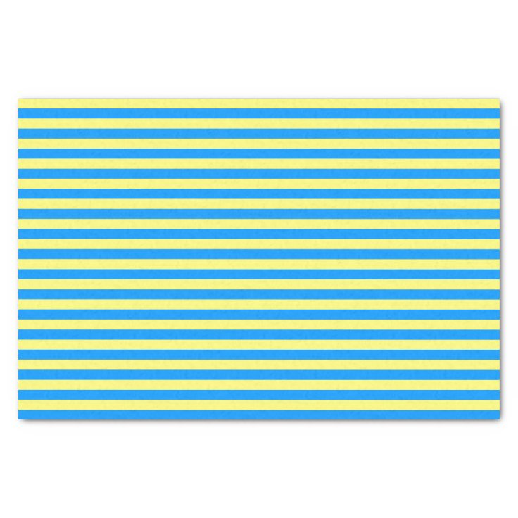 French Blue and Yellow Stripes Tissue Paper Zazzle