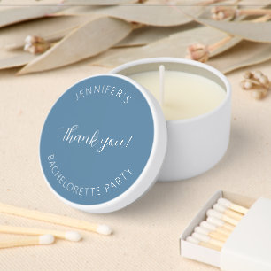 French Blue Bachelorette Party Thank You Mini Candle Favors