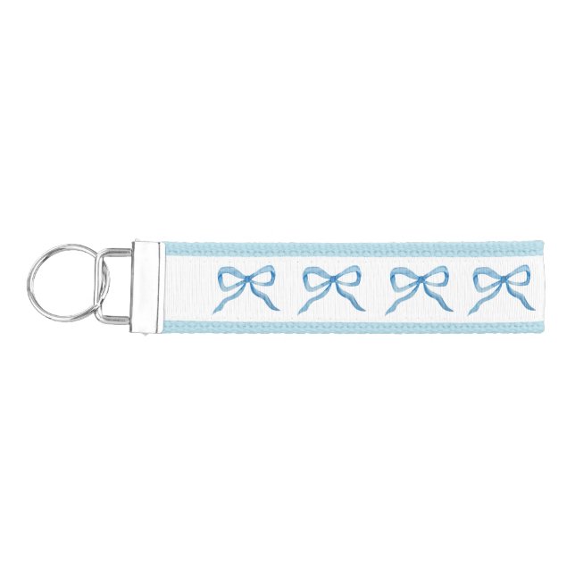 French Blue Bow Preppy Key Chain (Keys on Left)