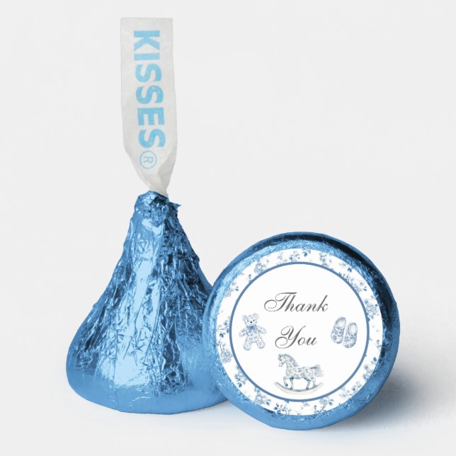 French Blue Chinoiserie Baby Shower Favor (Front)