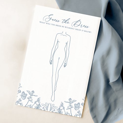 French Blue Chinoiserie Floral Bridal Dress Game