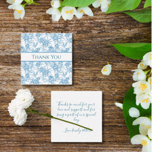 French Blue Chinoiserie Toile Grandmillennial Note Card
