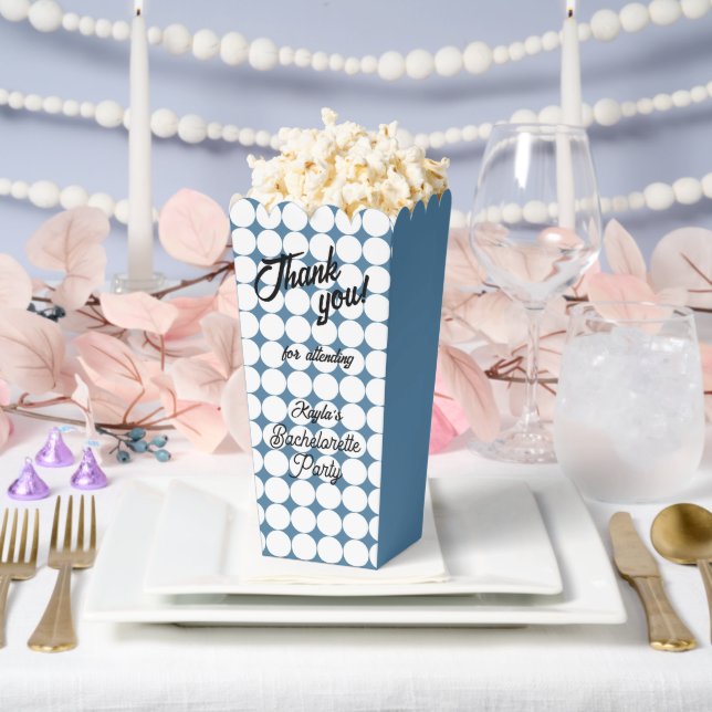 French Blue Circle Pattern Bachelorette Party Favor Boxes (Wedding)