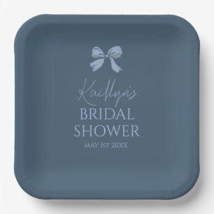 French Blue Coquette Paper Plates