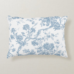 French Blue Custom Brushed Polyester Accent Pillow