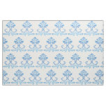 French Blue Fleur de lis pattern on cotton. Fabric
