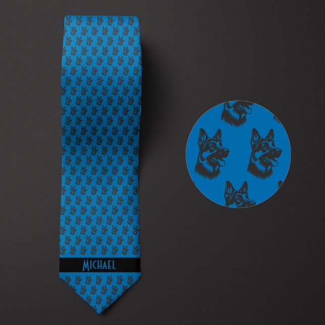 French Blue German Shepherd Neck Tie (Creator Uploaded)