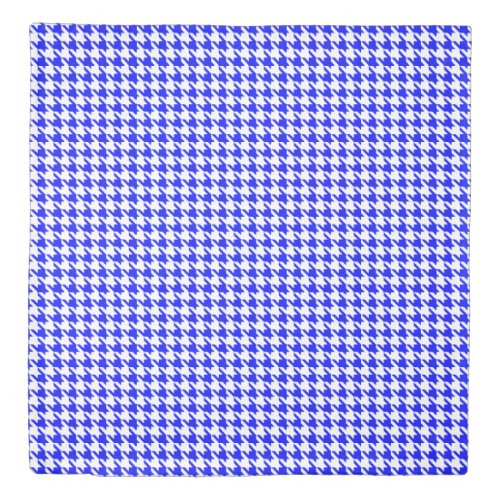 French Blue Houndstooth Duvet Cover