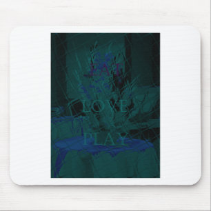 French Blue Love Eat Play Flower colors for all Mouse Pad