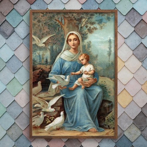 French Blue Madonna Poster