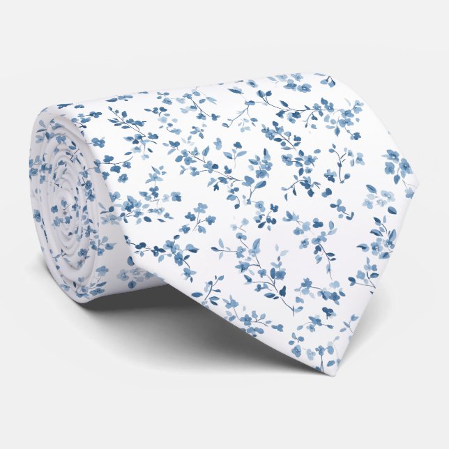 French Blue Neck Tie (Rolled)