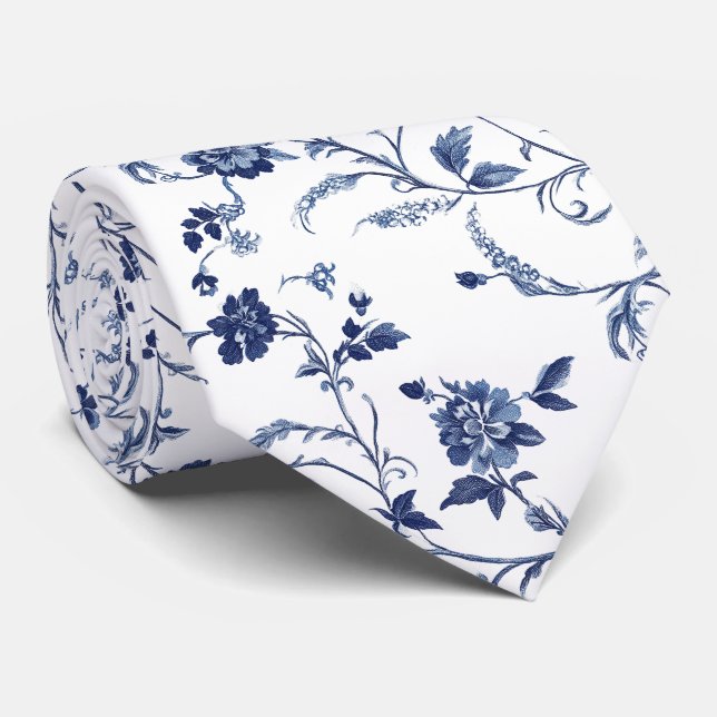 French Blue Neck Tie (Rolled)