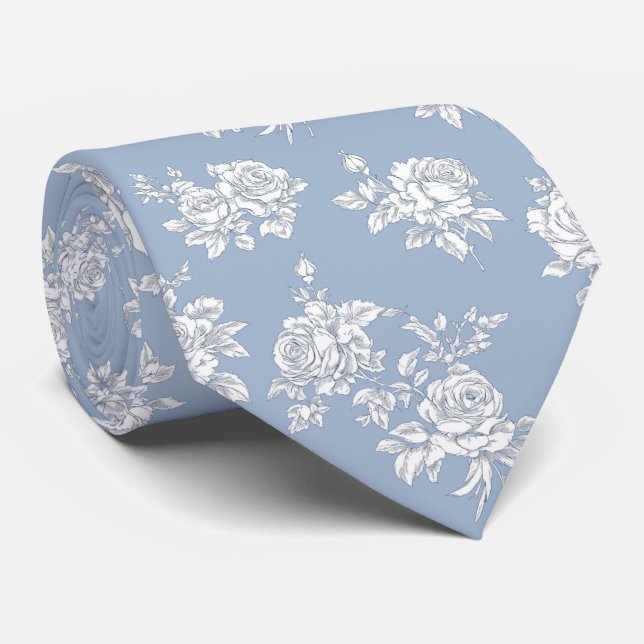 French Blue Neck Tie (Rolled)