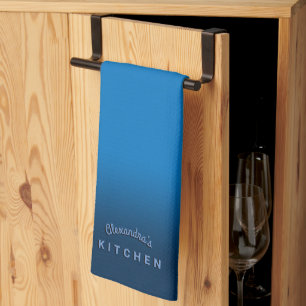 French Blue Ombre Kitchen Towel