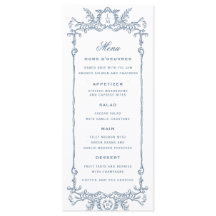French Blue Ornate Baroque | Monogram Wedding