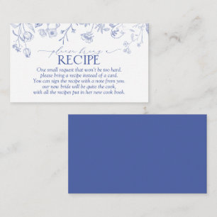 French Blue Please Bring A Recipe Enclosure Card