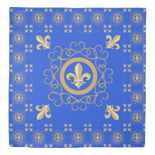 French Blue Reversible Duvet Cover