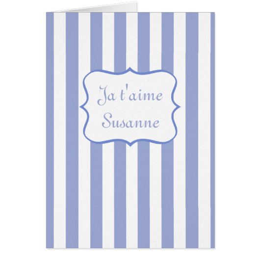 French Blue Stripes Cards (Front)