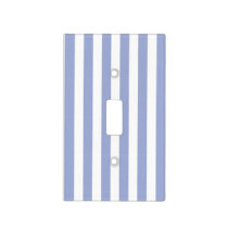 French Blue Stripes Light Switch Cover