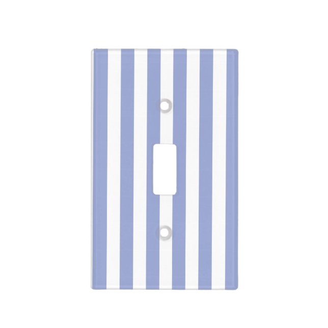 French Blue Stripes Light Switch Cover (Front)