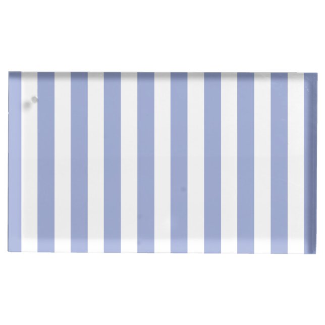 French Blue Stripes Table Card Holder (Front)