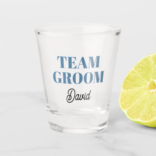 French Blue Team Groom Bachelor Party Shot Glass