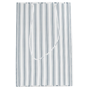 French Blue Ticking Stripe Medium Gift Bag