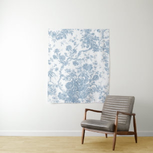 French Blue Toile de Jouy Tapestry