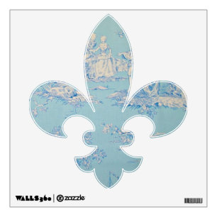 French Blue Toile Wall Sticker