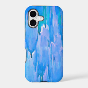 French Blue Tulips Abstract Floral Pattern iPhone 17 Case