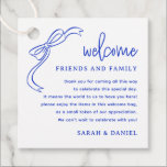 French Blue Wedding Welcome Gift Bag Basket Favor Tags<br><div class="desc">French Blue Wedding Welcome Gift Bag Basket Favor Tags</div>