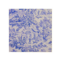 French Blue White Toile Chinoiserie Rustic Style
