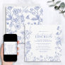 French Blue & White Victorian Bridal Luncheon Invitation