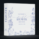 French Blue & White Victorian Bridal Shower Recipe 3 Ring Binder<br><div class="desc">Welcome to your happily ever after! This French Blue & White Victorian Bridal Shower Recipe 3 ring binder is a great way to start off your forever. With a refreshing mix of traditional and modern style, you can be sure this will set the perfect tone for your wedding. The classic...</div>