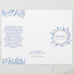 French blue wildflowers brochure