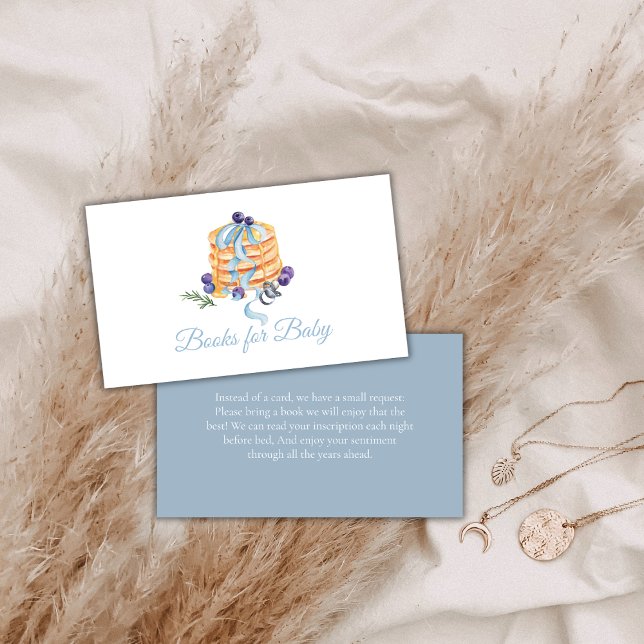 French Blueberry Pancake Books For Baby Shower  Enclosure Card (French Blueberry Pancake Books For Baby Shower Enclosure Card)