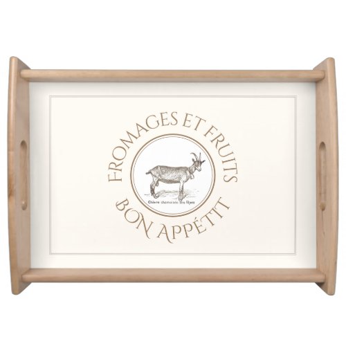 French Bon Appetit Fruit and Cheese Goat Serving Tray