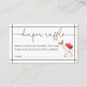 French Bonjour Bebe Gender Neutral Diaper Raffle E Enclosure Card