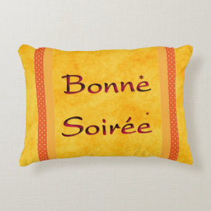 French:Bonne Soiree Accent Pillow