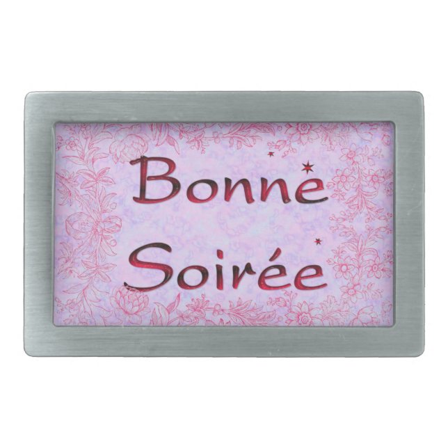 French:Bonne Soiree Belt Buckle (Front)