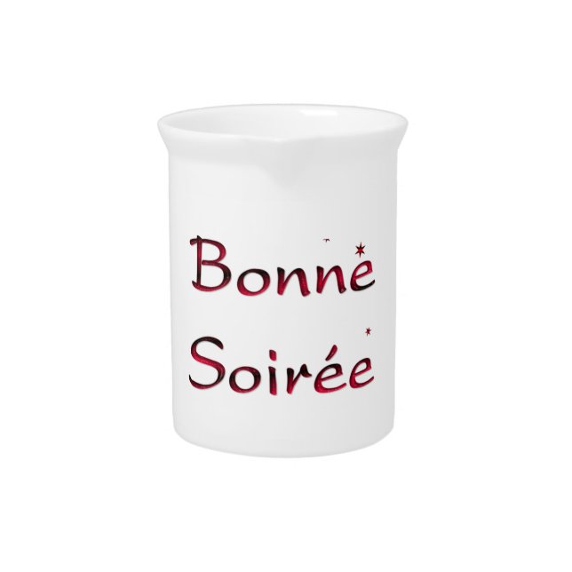 French:Bonne Soiree Beverage Pitcher (Front)