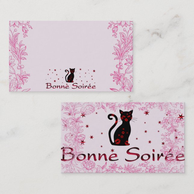 French:Bonne Soiree Business Card (Front/Back)