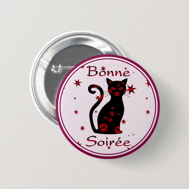 French:Bonne Soiree Button (Front & Back)
