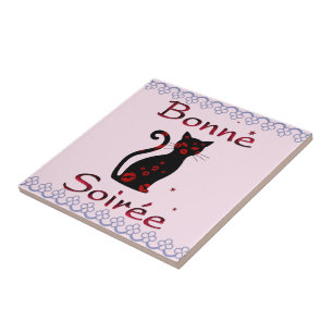 French:Bonne Soiree Ceramic Tile