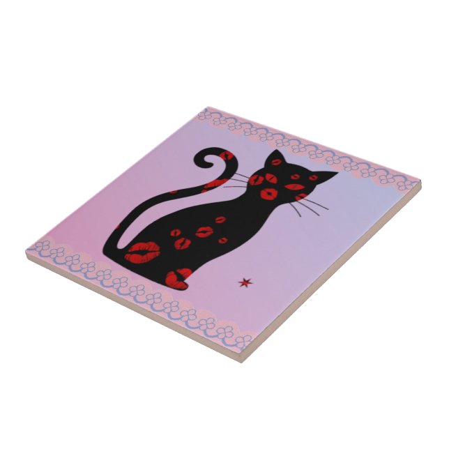 French:Bonne Soiree Ceramic Tile (Side)