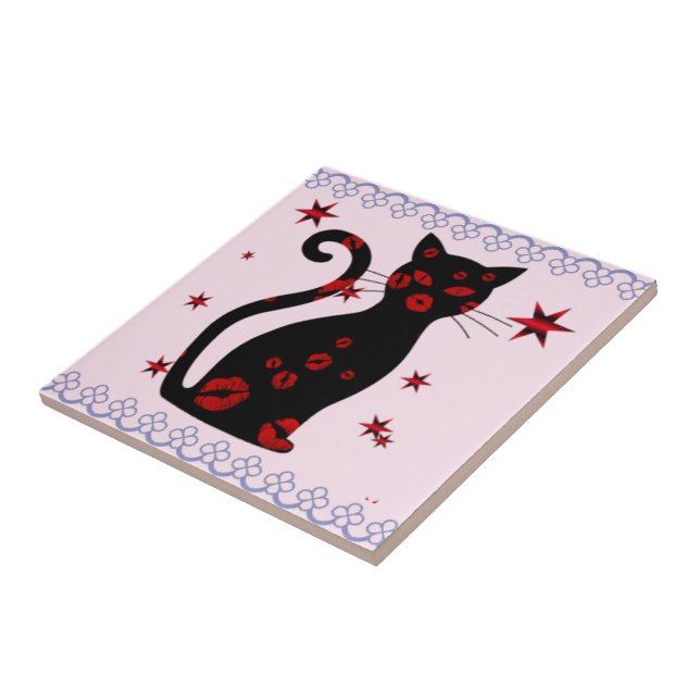 French:Bonne Soiree Ceramic Tile (Side)