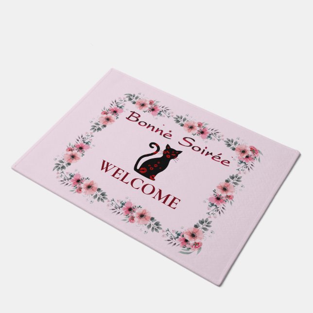 French:Bonne Soiree Doormat (Angled)